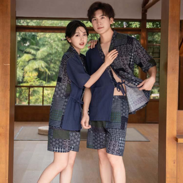 甚平 親子 お揃い ペア レディース メンズ カジュアル 部屋着 寝巻き 