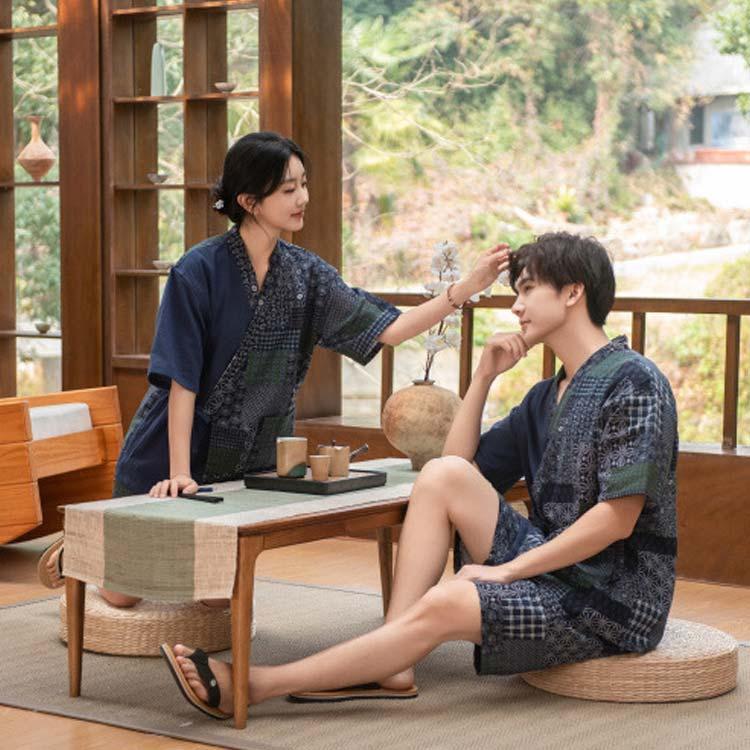 甚平 親子 お揃い ペア レディース メンズ カジュアル 部屋着 寝巻き 