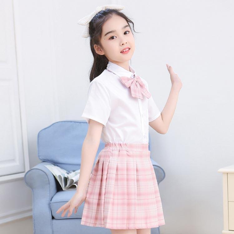子供 スクール 制服 3点セット キッズ 女の子 半袖シャツ チェック柄
