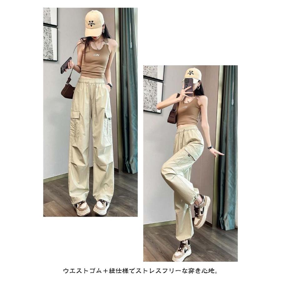 カーゴパンツ 接触冷感 レディース 春 夏 秋 涼しい ロングパンツ