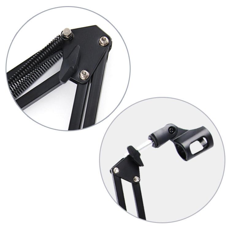 マイクスタンド マイクアーム 伸縮 角度調節 卓上 金属製