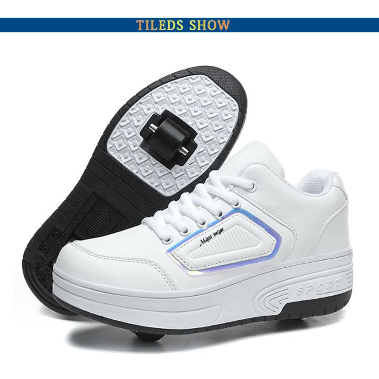 ローラーシューズ 子供 大人 2輪 ローラースケート 前輪取り外し可 後