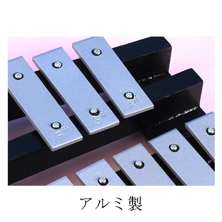 鉄琴 30音 黒白鍵盤 折り畳み 卓上 収納ケース付き グロッケン