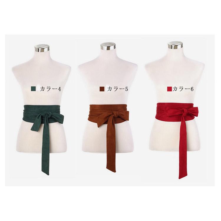送料無料)サッシュベルト レディース リボン サッシュ スエード調