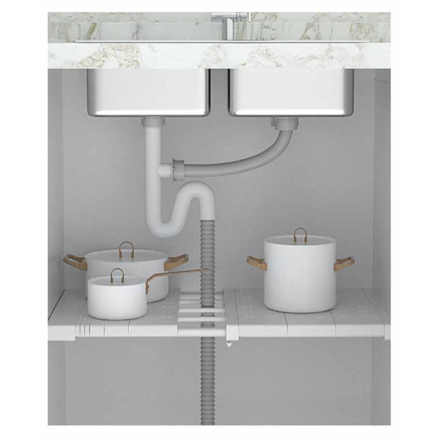 突っ張り棚 伸縮式 40-50cm 30-40cm 奥行20cm スチール製 つっぱり棚