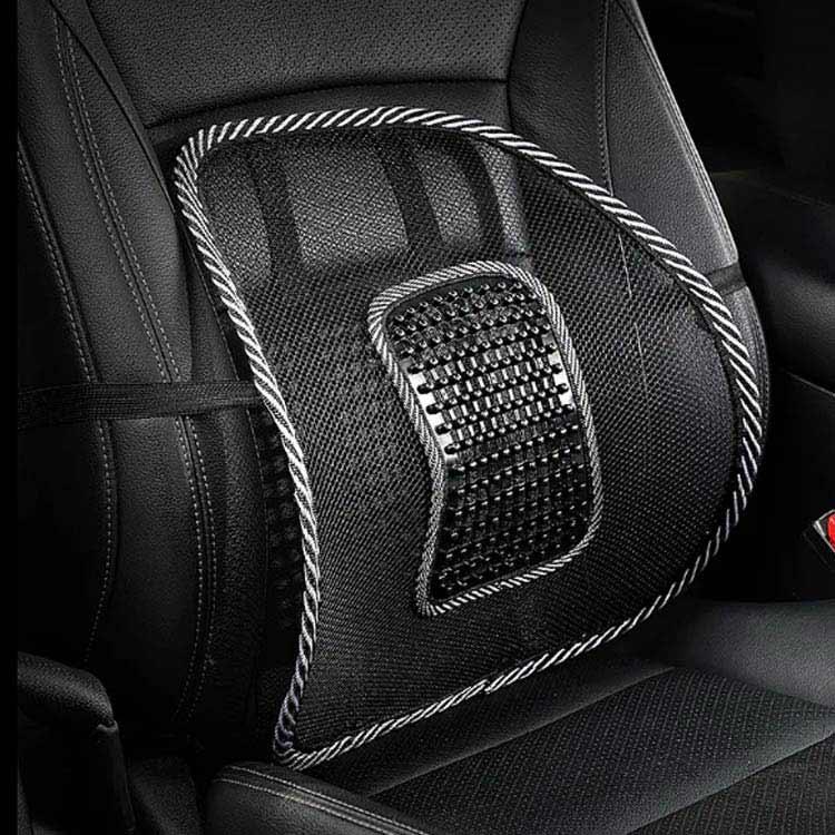 車 クッション 2点セット ランバーサポート ヘッドレスト 夏用 腰痛 腰