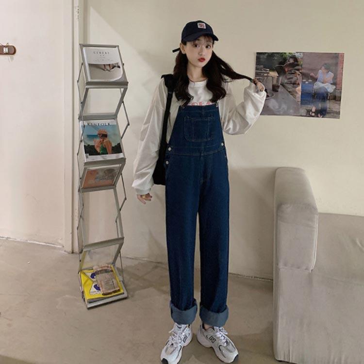 オーバーオール デニム サロペット レディース ポケット