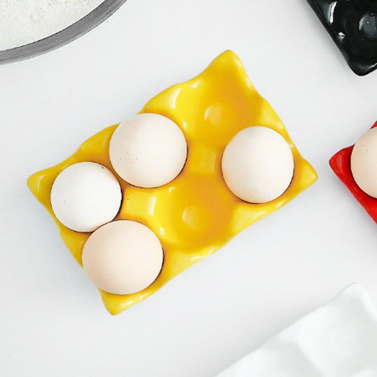 卵ホルダー エッグスタンド 2個セット 陶器 セラミック製 エッグラック