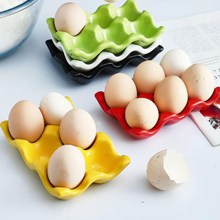 卵ホルダー エッグスタンド 2個セット 陶器 セラミック製 エッグラック