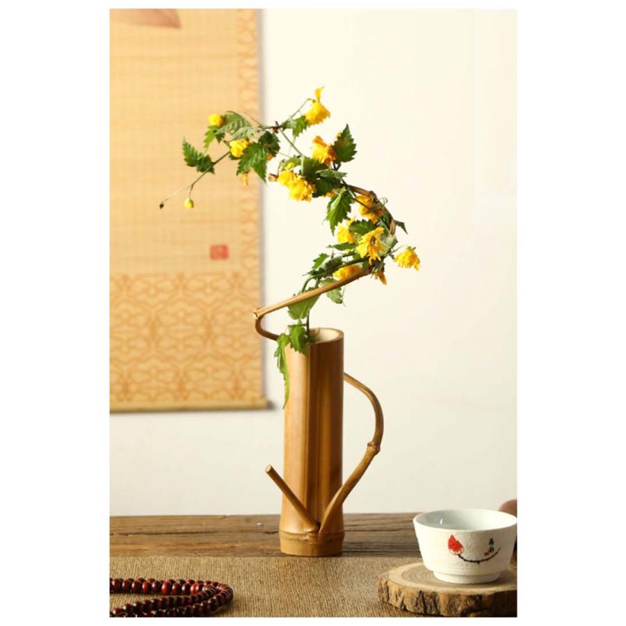 一輪挿し 手作り花瓶 竹製 2個セット 花瓶 花びん 竹の一輪挿し