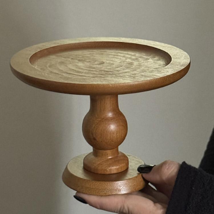 ケーキスタンド 木製 1段 17.5cm ケーキ トレー スタンド 台 スタンド