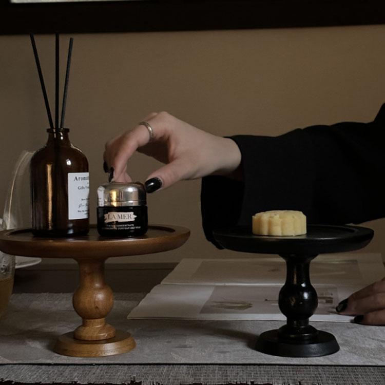 ケーキスタンド 木製 1段 17.5cm ケーキ トレー スタンド 台 スタンド