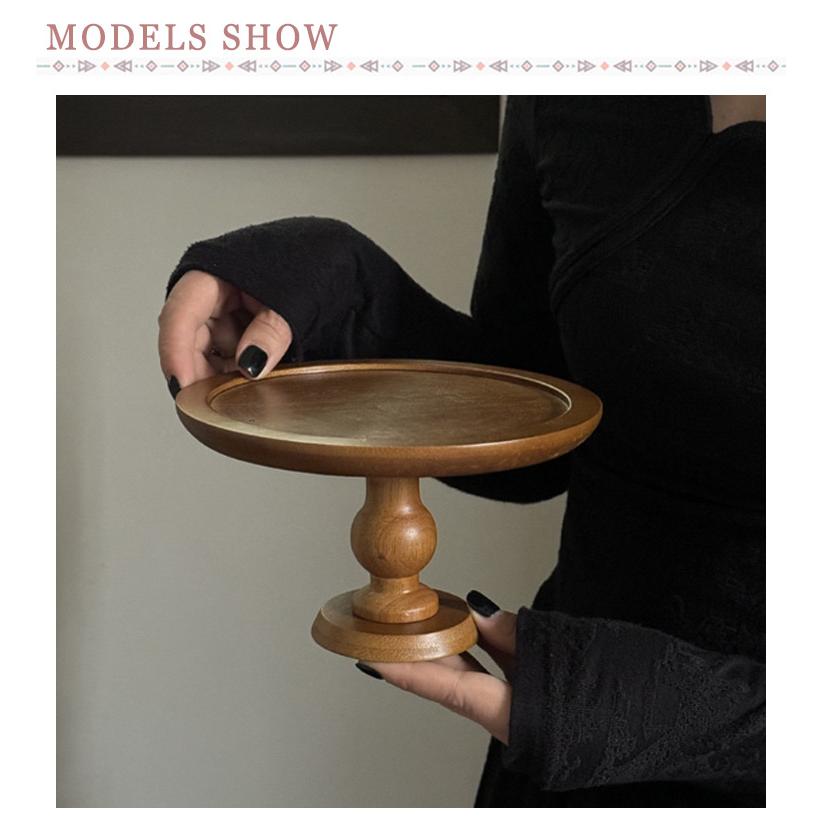 ケーキスタンド 木製 1段 17.5cm ケーキ トレー スタンド 台 スタンド
