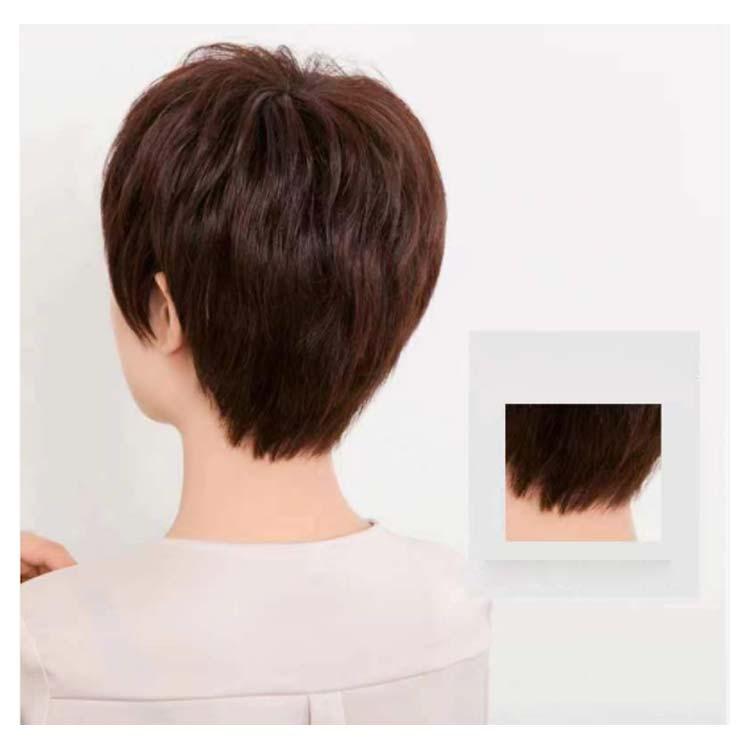 送料無料 医療用ウイッグ ショート 手植え 脱毛 カール ウィッグ