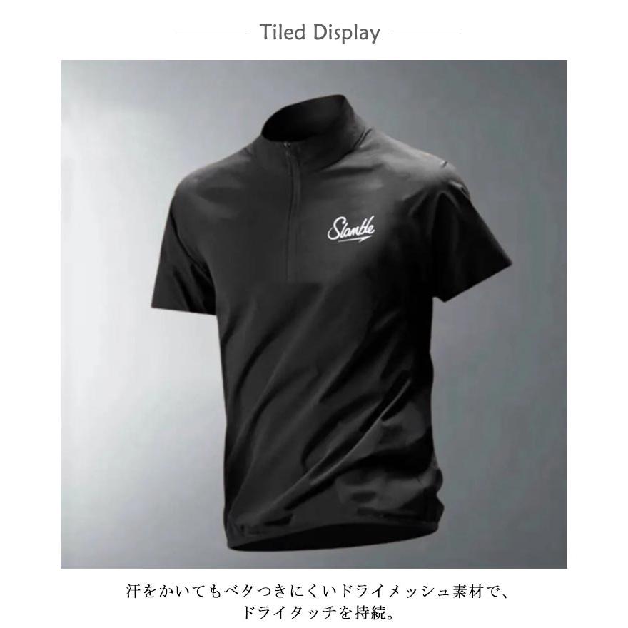 ゴルフウェア メンズ レディース 男女兼用 モックネック ハーフジップ
