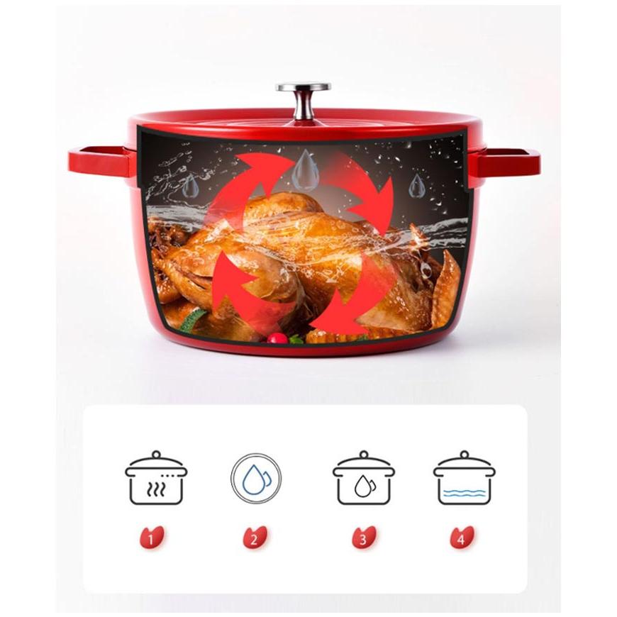 【良品】 Skater 赤 両手鍋　鉄鋳物ホーロー鍋 24cm 未使用 良品】 Skater 赤 両手鍋 鉄鋳物ホーロー鍋 24cm 未使用 良品