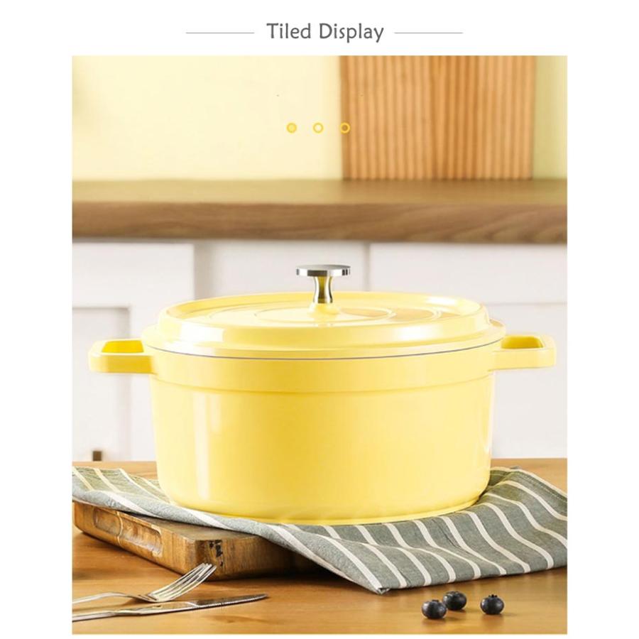 ホーロー鍋 鉄鋳物 ホーロー 両手鍋 20cm 深型 蓋付き IH対応 ガス火