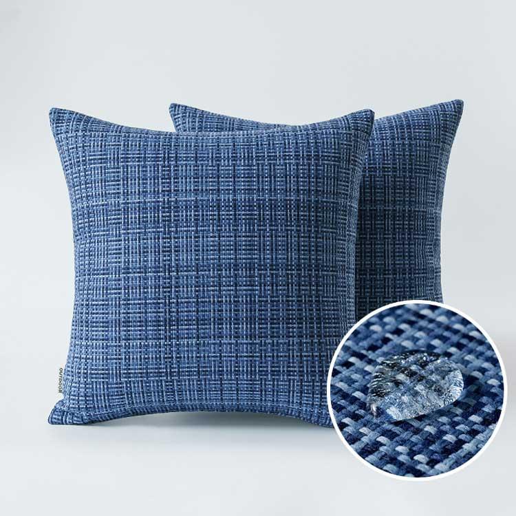 カシウエア クッションカバー2個セット CUSHION COVER / DAMASK(カバーのみ silver blue/creme): HOME