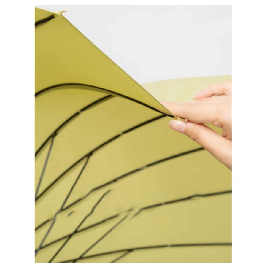 カバー付き 傘 長傘 雨傘 16本骨 伸縮スライドカバー付き かさ