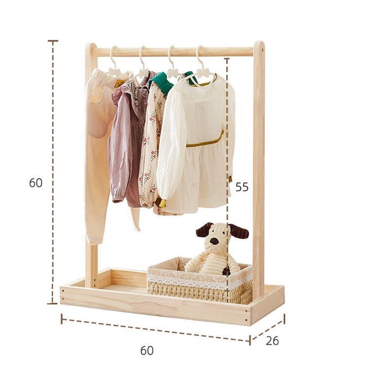 子供用　木製ハンガーラック ナチュラルスタイル　ハンドメイド　キッズ雑貨 Kids Hanger Rack -mill-ハンガーラック(アイボリー): 通常商品