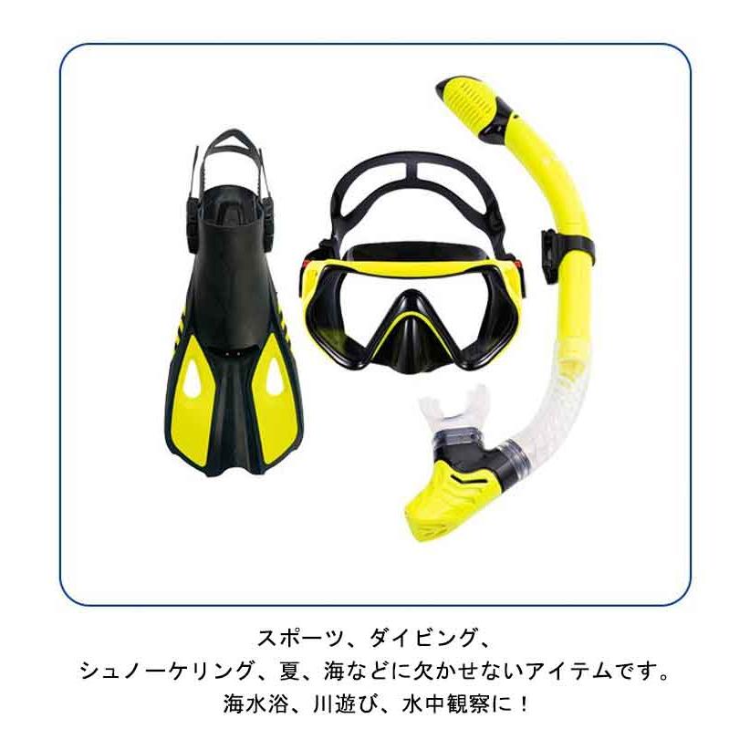 ダイビング、シュノーケリング、セット シュノーケル セット 大人 シュノーケリングセット マスク フィン 足