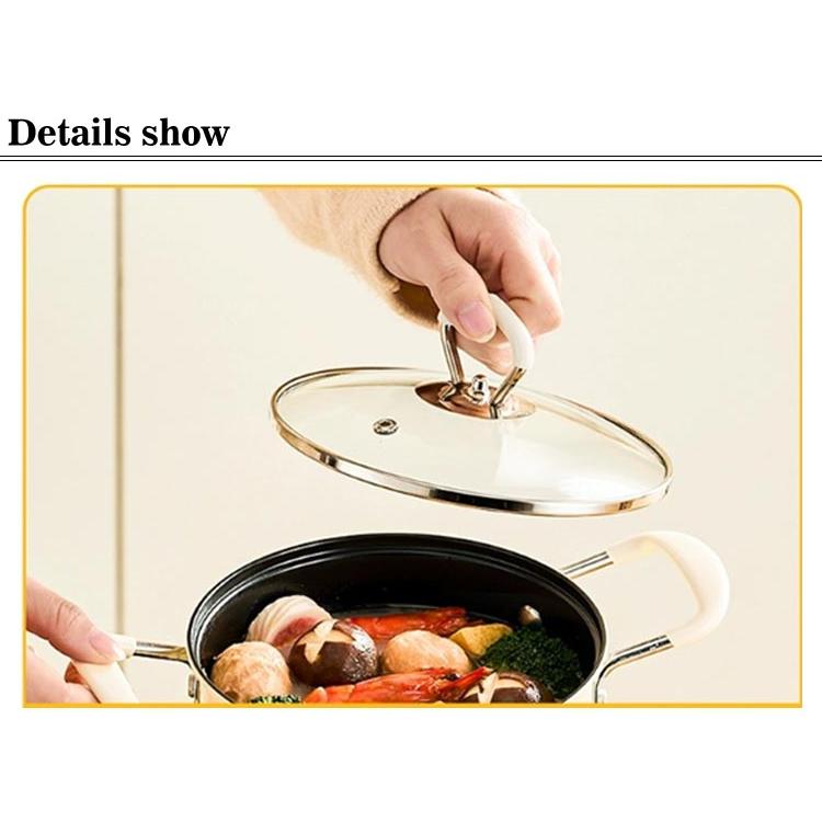 3L 天ぷら鍋 揚げ鍋 こし器付き ガラス蓋付き ステンレス 両手鍋 深型