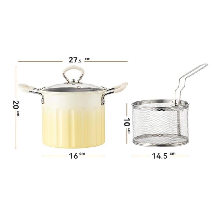 3L 天ぷら鍋 揚げ鍋 こし器付き ガラス蓋付き ステンレス 両手鍋 深型