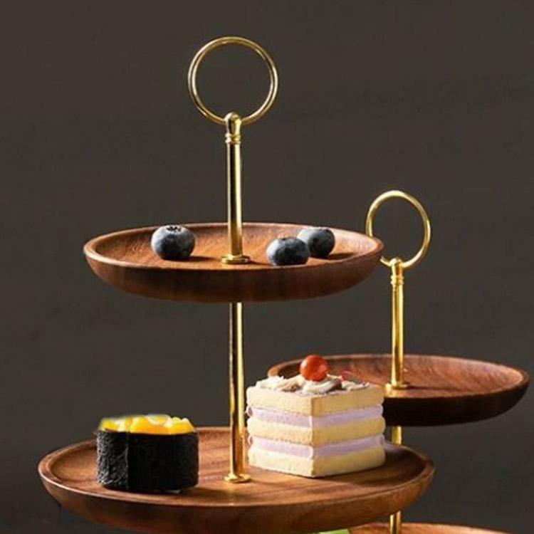 ケーキスタンド 2段 木製 ケーキトレー ケーキ台 ケーキプレート 木