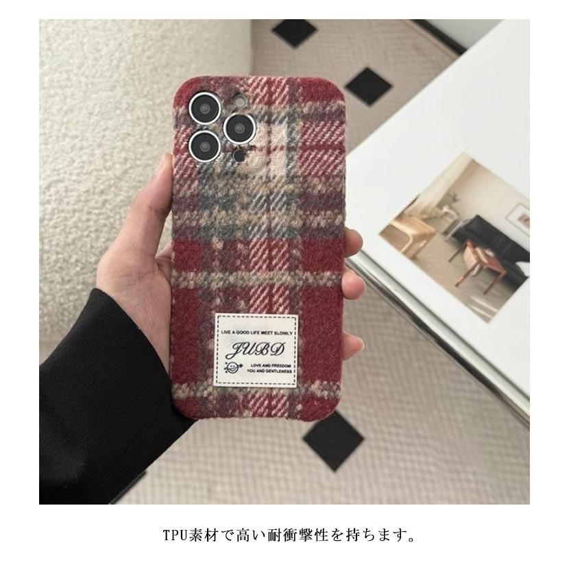 2個セット iPhone スマホケース チェック柄 iPhone15 iPhone14 pro max
