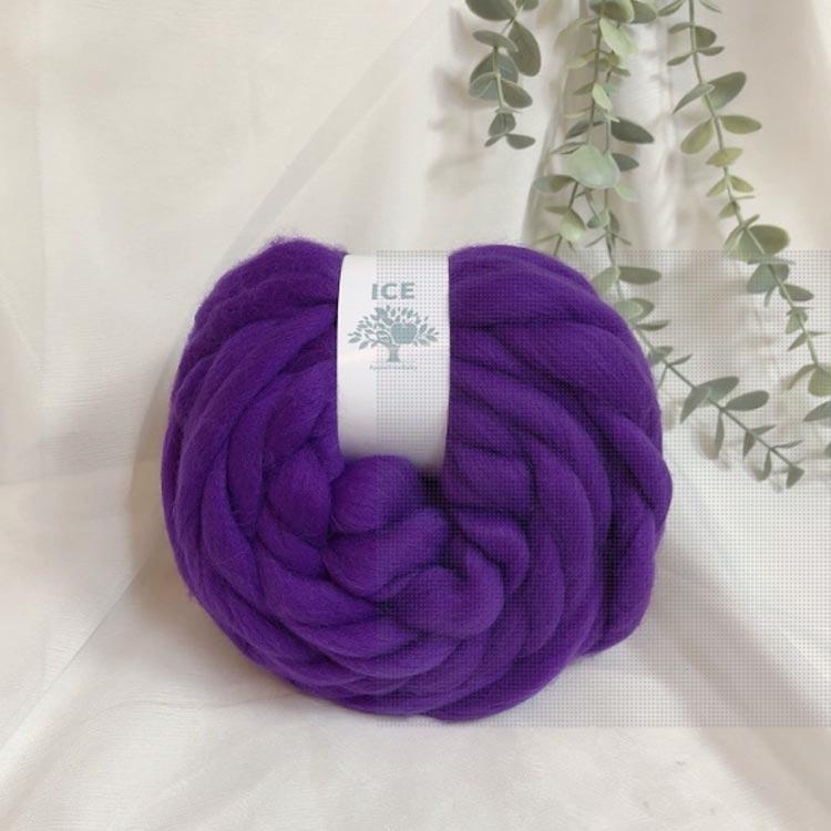 ブランケット チャンキーニット 毛糸 極太 300g 長さ約45M 幅2-3CM