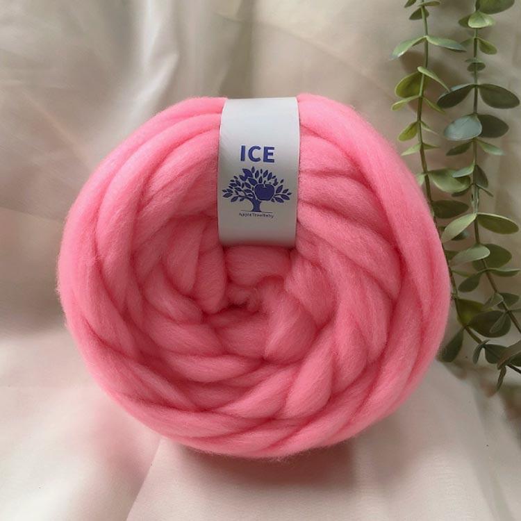 ブランケット チャンキーニット 毛糸 極太 300g 長さ約45M 幅2-3CM