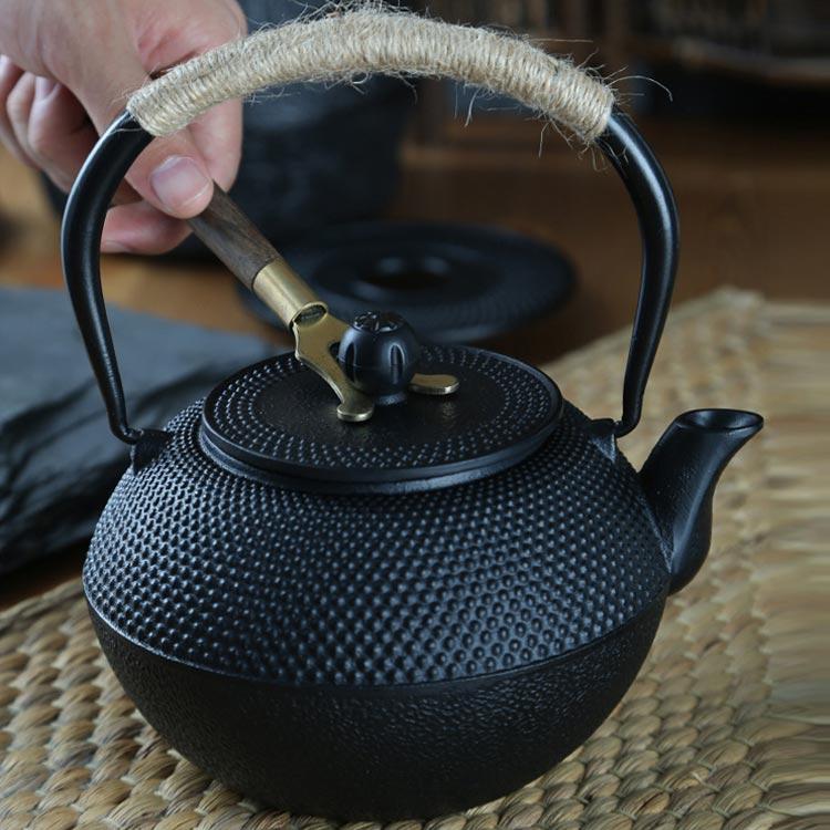 鉄瓶 鉄びん 小さめ 600ml ih対応 直火 ih 鉄製 急須 やかん ケトル