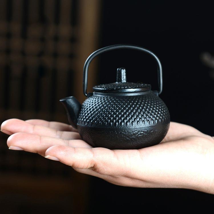 c446 鉄瓶 小さめ ミニ鉄瓶 茶道具 ミニ 50ml 鉄瓶 鉄びん 小さめ ih対応 直火 ih 鉄製 やかん ケトル