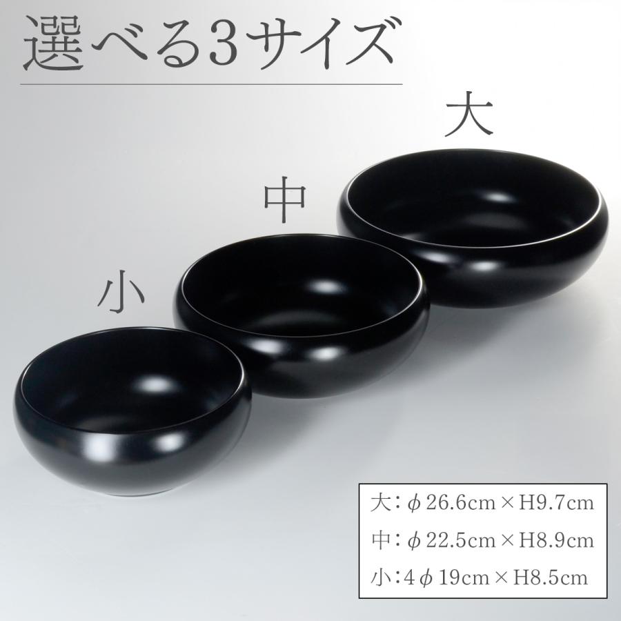 寿楽鉢 越前漆器 盛鉢 入り子 大 中 小 3サイズ 選べる2色【本朱・黒艶