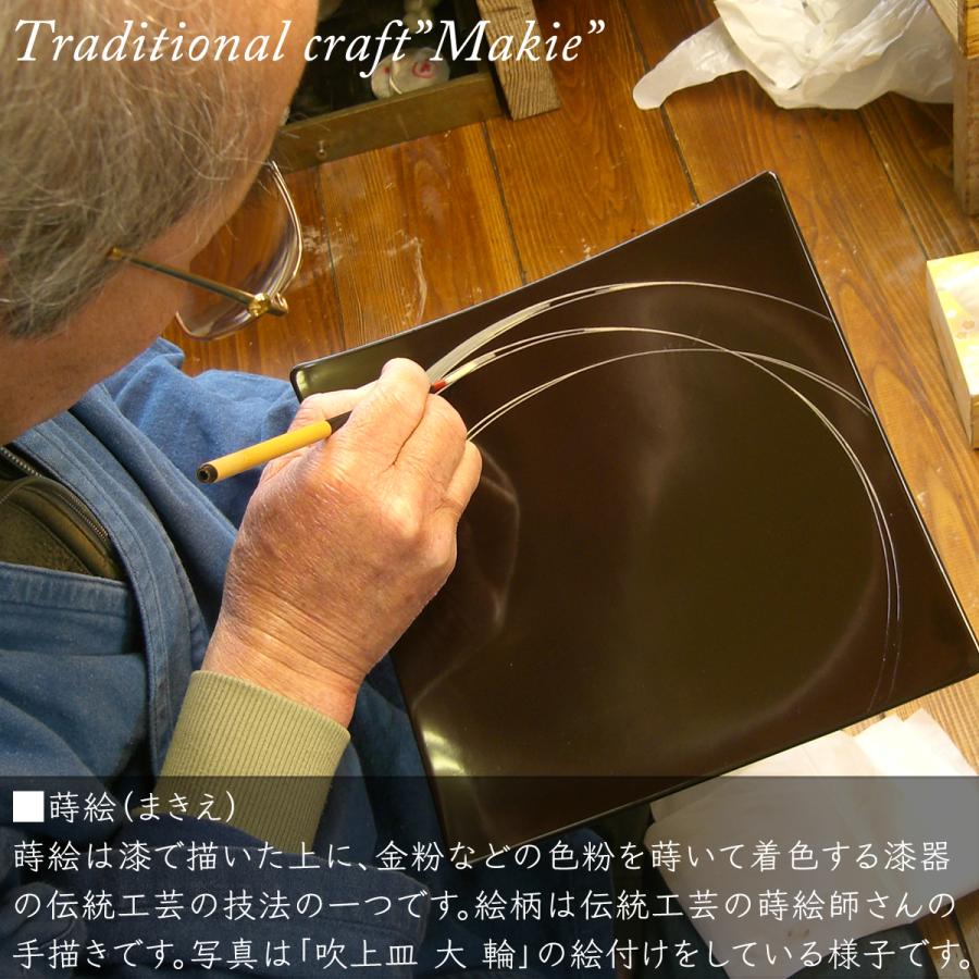 【食器ペアセット】吹上皿 大・小 ペアセット 輪 日本製 漆器 越前漆器 あたかや ギフト 結婚祝い 内祝い お返し 引き出物 お祝_6