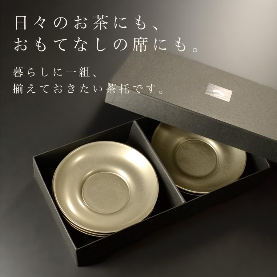 茶托 セット 3.6寸 だるま茶托 銀地 5枚組 越前漆器 あたかや 国産