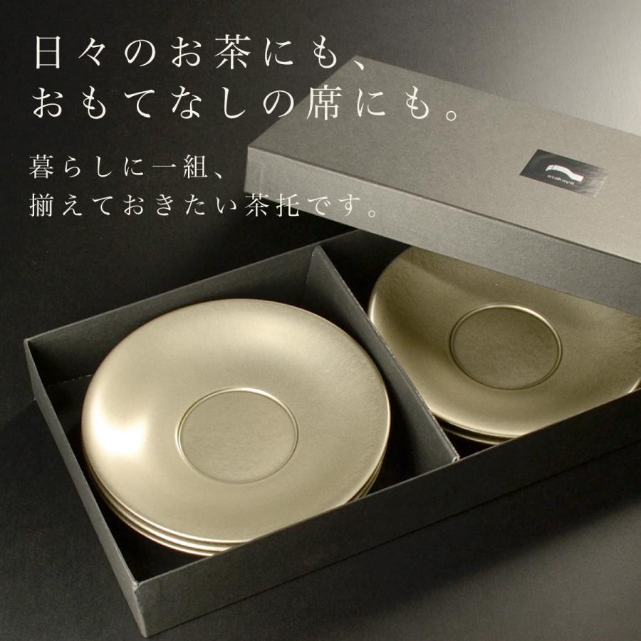 茶托 セット 5枚組 4.5寸 光悦茶托 銀地 シルバー 越前漆器 日本製