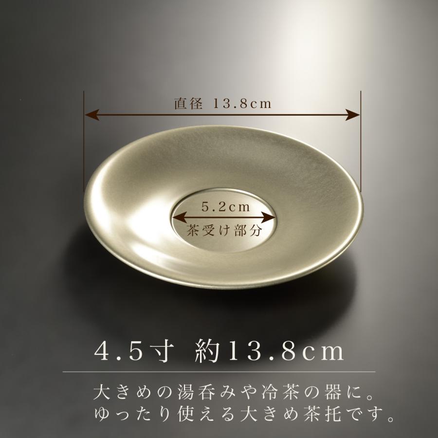 茶托 セット 5枚組 4.5寸 光悦茶托 銀地 シルバー 越前漆器 日本製