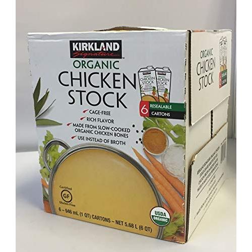 KIRKLAND SIGNATURE　ORGANIC CHICKEN STOCK オーガニック　チキンストック　鶏だし　出汁　946ml　６本｜atakuya｜02