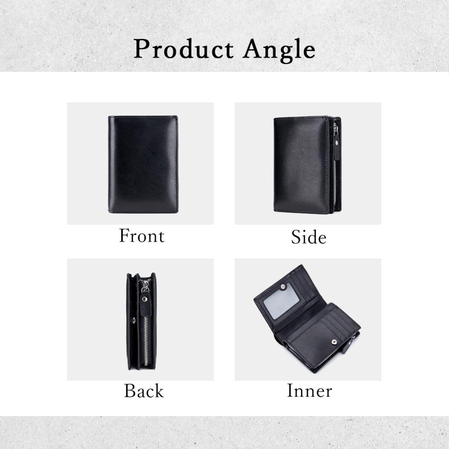 【新発売セール】財布 メンズ 二つ折り ラウンドファスナー L字 小銭入れあり コンパクト 軽量 カード 札入れ 大容量 おしゃれ スキミング防止 赤 青 黒 | ブランド登録なし | 12