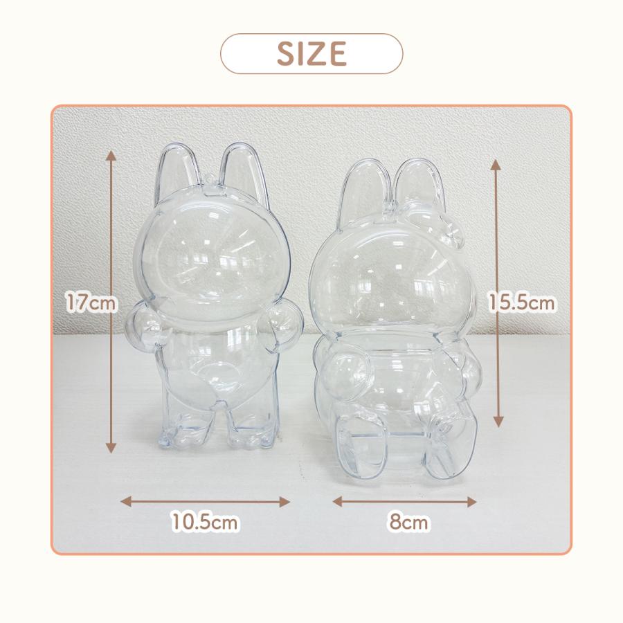 【即納】 ラブブ ケース カバー クリア 専用保護ケース 立ち姿 座り姿 ポップマート プロテクター POP MART Labubu アクリル マカロン エナジー | POP MART | 09