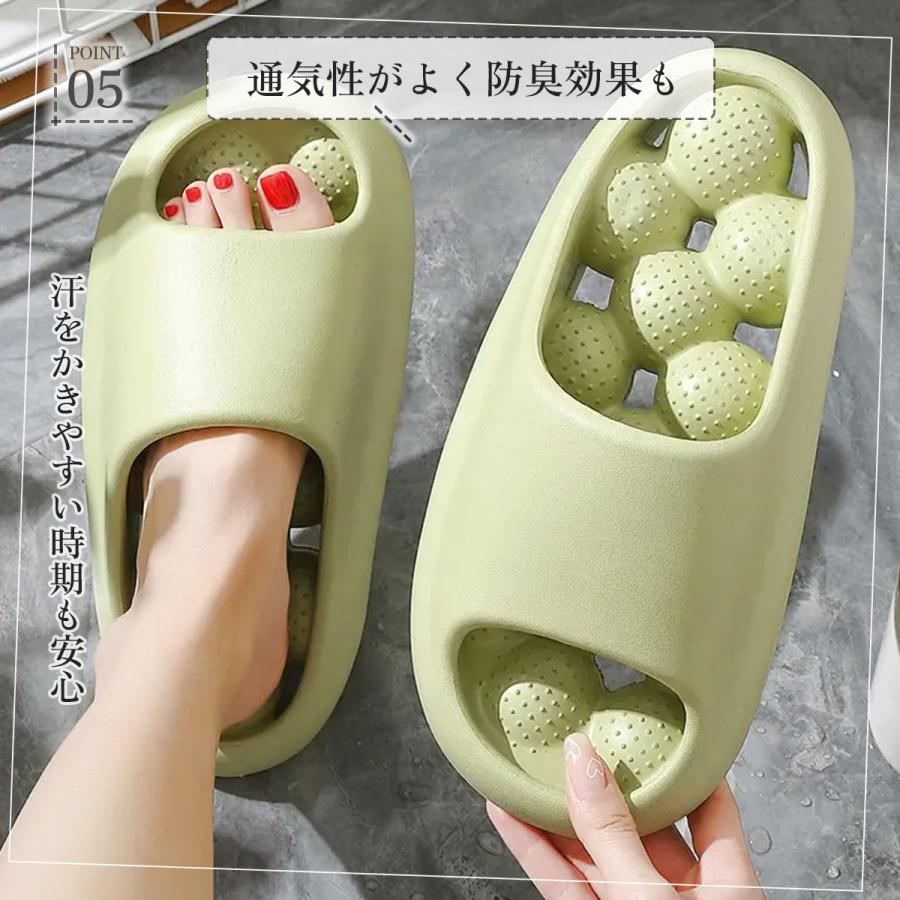 健康サンダル シャワーサンダル 足つぼ 滑り止め マッサージ スリッパ イボイボ おしゃれ 軽量  屋外 オフィス 室外 外履き ベランダ ルーム シューズ 厚底 | ブランド登録なし | 10
