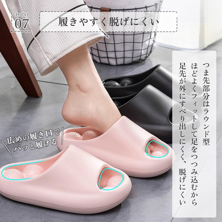 健康サンダル シャワーサンダル 足つぼ 滑り止め マッサージ スリッパ イボイボ おしゃれ 軽量  屋外 オフィス 室外 外履き ベランダ ルーム シューズ 厚底 | ブランド登録なし | 12