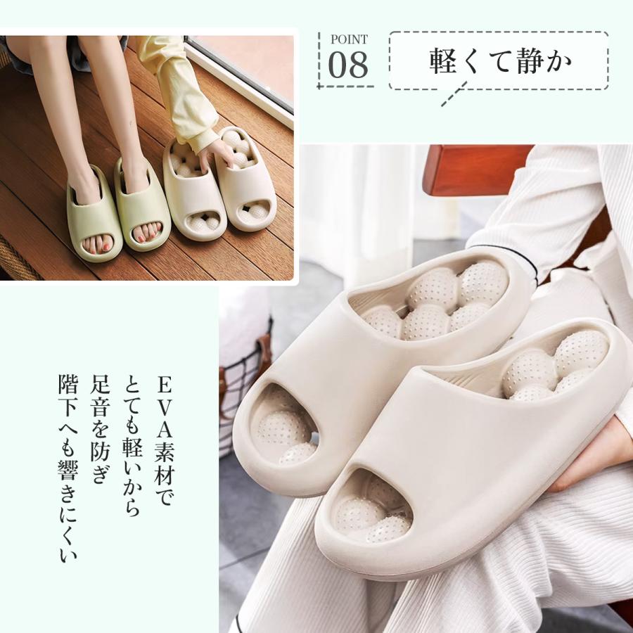 健康サンダル シャワーサンダル 足つぼ 滑り止め マッサージ スリッパ イボイボ おしゃれ 軽量  屋外 オフィス 室外 外履き ベランダ ルーム シューズ 厚底 | ブランド登録なし | 13