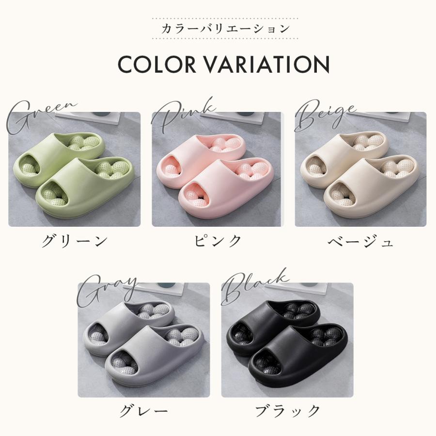 健康サンダル シャワーサンダル 足つぼ 滑り止め マッサージ スリッパ イボイボ おしゃれ 軽量  屋外 オフィス 室外 外履き ベランダ ルーム シューズ 厚底 | ブランド登録なし | 03