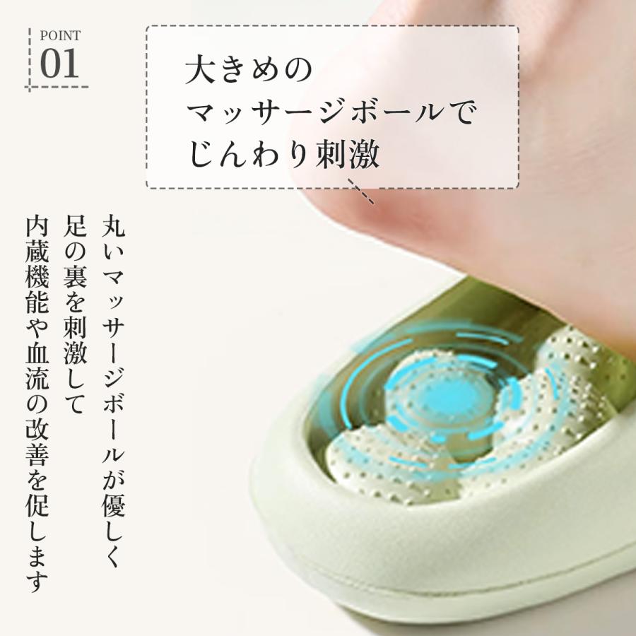 健康サンダル シャワーサンダル 足つぼ 滑り止め マッサージ スリッパ イボイボ おしゃれ 軽量  屋外 オフィス 室外 外履き ベランダ ルーム シューズ 厚底 | ブランド登録なし | 06