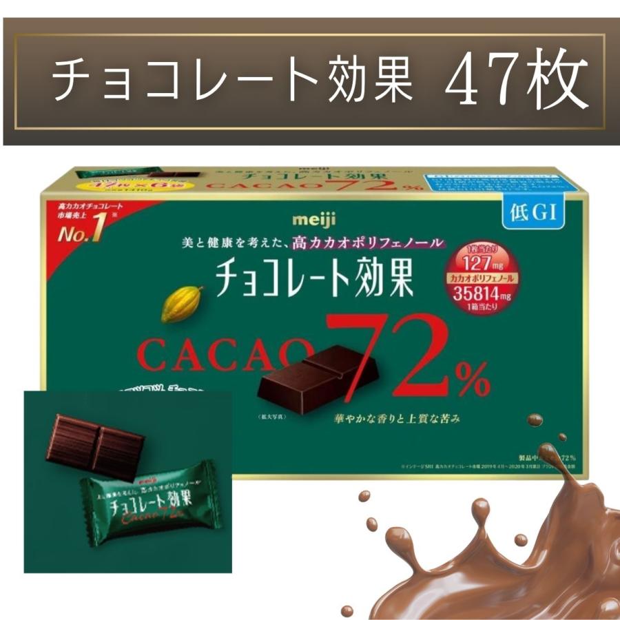 チョコレート効果 47枚 チョコレート チョコ クリスマス カカオ 72% 高カカオ ポリフェノール 大容量 明治 meiji | チョコレート効果