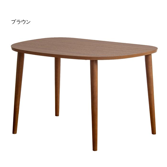 テーブル 組立式 半円形 ダイニングテーブル IW-431 幅115x奥行85x高さ