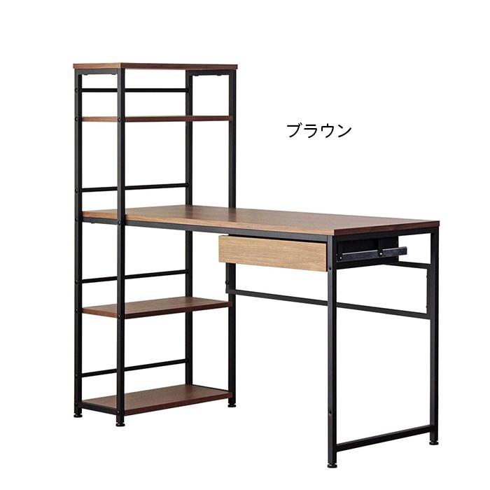 机 組立式 ラック付きデスク カスターノ IWP-120 幅120.5x奥行55x高さ