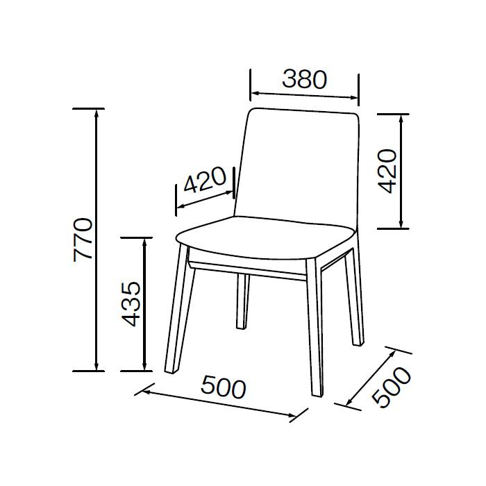 チェア 同色2脚入 DC-139 幅500x奥行520x高さ770mm 桜屋工業 : A-Tal
